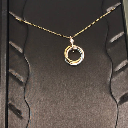 [LUCKY LOVE]TRINITY  NECKLACE 1 DIAMOND