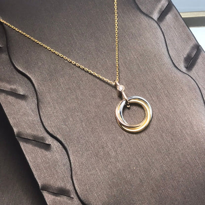 [LUCKY LOVE]TRINITY  NECKLACE 1 DIAMOND