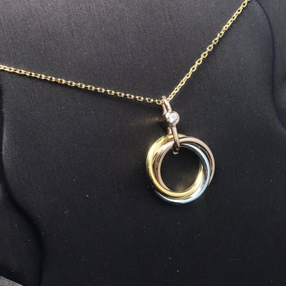 [LUCKY LOVE]TRINITY  NECKLACE 1 DIAMOND