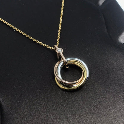 [LUCKY LOVE]TRINITY  NECKLACE 1 DIAMOND