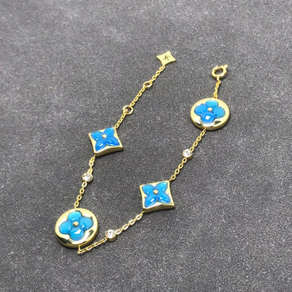 [LUCKY LOVE]STAR AND SUN TURQUOISE 4 MOTIFS 3 DIAMONDS
