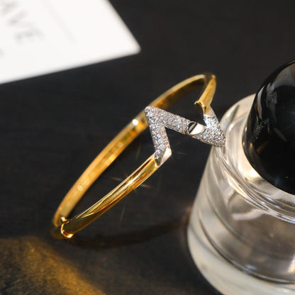 [LUCKY LOVE]VOLTE UPSITE DOWN GOLD DIAMOND BRACELET