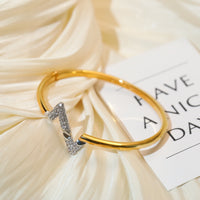 [LUCKY LOVE]VOLTE UPSITE DOWN GOLD DIAMOND BRACELET