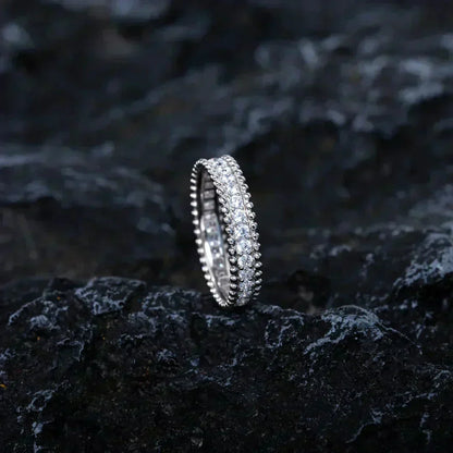 [LUCKY LOVE]PERLEE DIAMOND SILVER RING