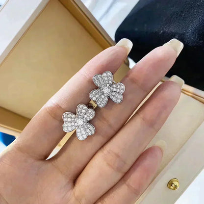 [LUCKY LOVE]CLOVER COMOS DIAMOND EARRINGS SILVER