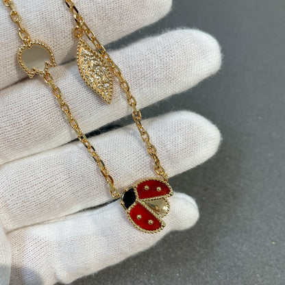 [LUCKY LOVE]LUCKY SPRING 15 MOTIFS GOLD NECKLACE
