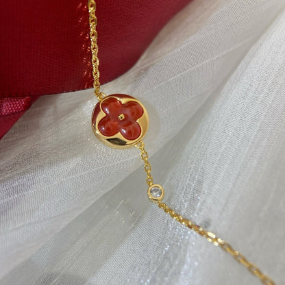 [LUCKY LOVE]SUN PEDANT CARNELIAN BRACELET