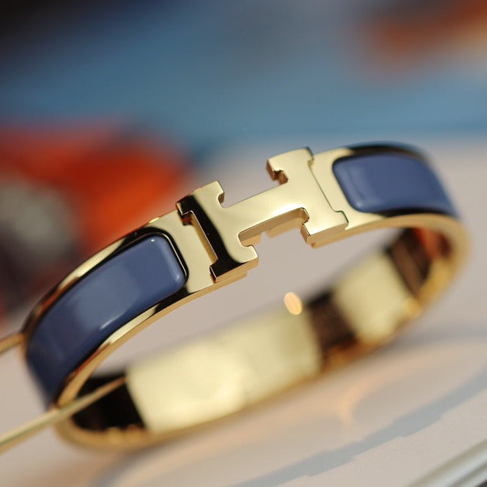 [LUCKY LOVE]H BRACELET 12MM BLUE GRAY