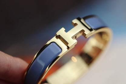 [LUCKY LOVE]H BRACELET 12MM BLUE GRAY