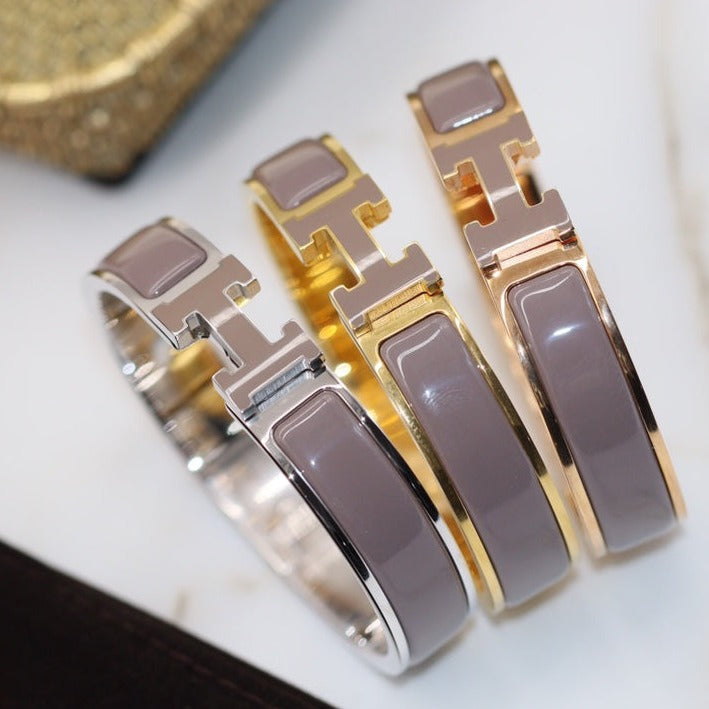[LUCKY LOVE]H BRACELET 12MM BROWN
