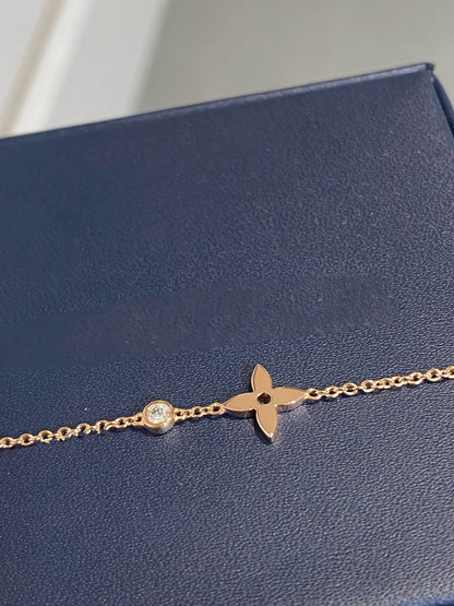 [LUCKY LOVE]STAR DIAMOND PINK GOLD BRACELET