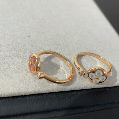[LUCKY LOVE]SUN 1 DIAMOND PINK MOP RING