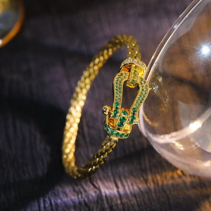 [LUCKY LOVE]FORCE 10 GOLD GREEN DIAMOND PAVED