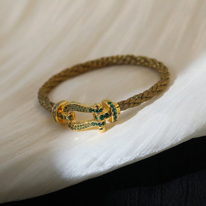 [LUCKY LOVE]FORCE 10 GOLD GREEN DIAMOND PAVED