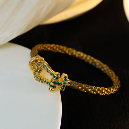 [LUCKY LOVE]FORCE 10 GOLD GREEN DIAMOND PAVED