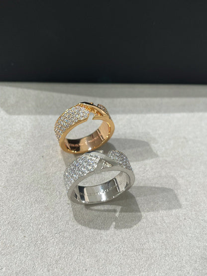 [LUCKY LOVE]LIENS EVIDENCE  DIAMOND PAVED RING