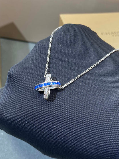 [LUCKY LOVE]LIENS DIAMOND SILVER NECKLACE