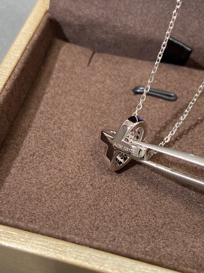[LUCKY LOVE]LIENS DIAMOND SILVER NECKLACE