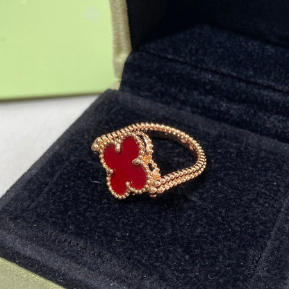 [LUCKY LOVE]CLOVER RIVERSIBLE RING GOLD COLLECTION