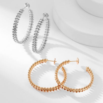 [LUCKY LOVE]CLASH HOOP LARGE EARRINGS