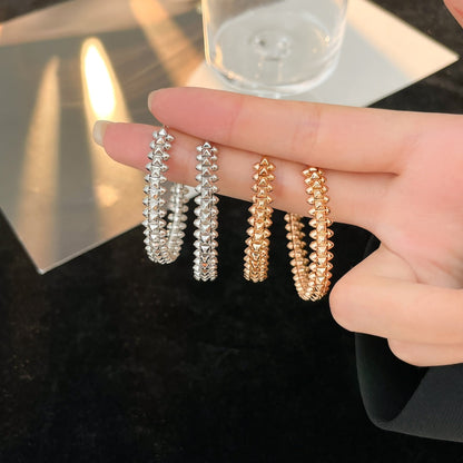 [LUCKY LOVE]CLASH HOOP LARGE EARRINGS