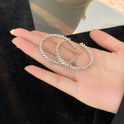 [LUCKY LOVE]CLASH HOOP LARGE EARRINGS