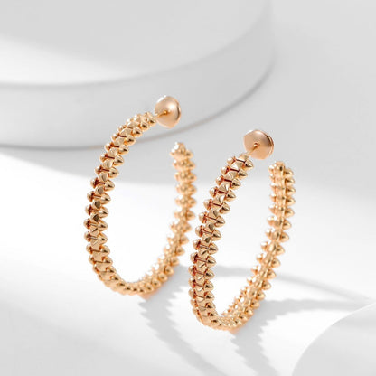 [LUCKY LOVE]CLASH HOOP LARGE EARRINGS