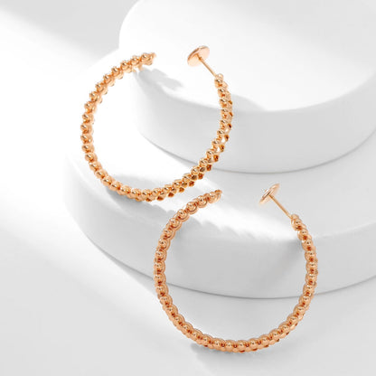 [LUCKY LOVE]CLASH HOOP LARGE EARRINGS