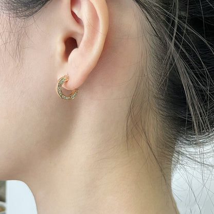 [LUCKY LOVE]LOVE DIAMOND EARRINGS