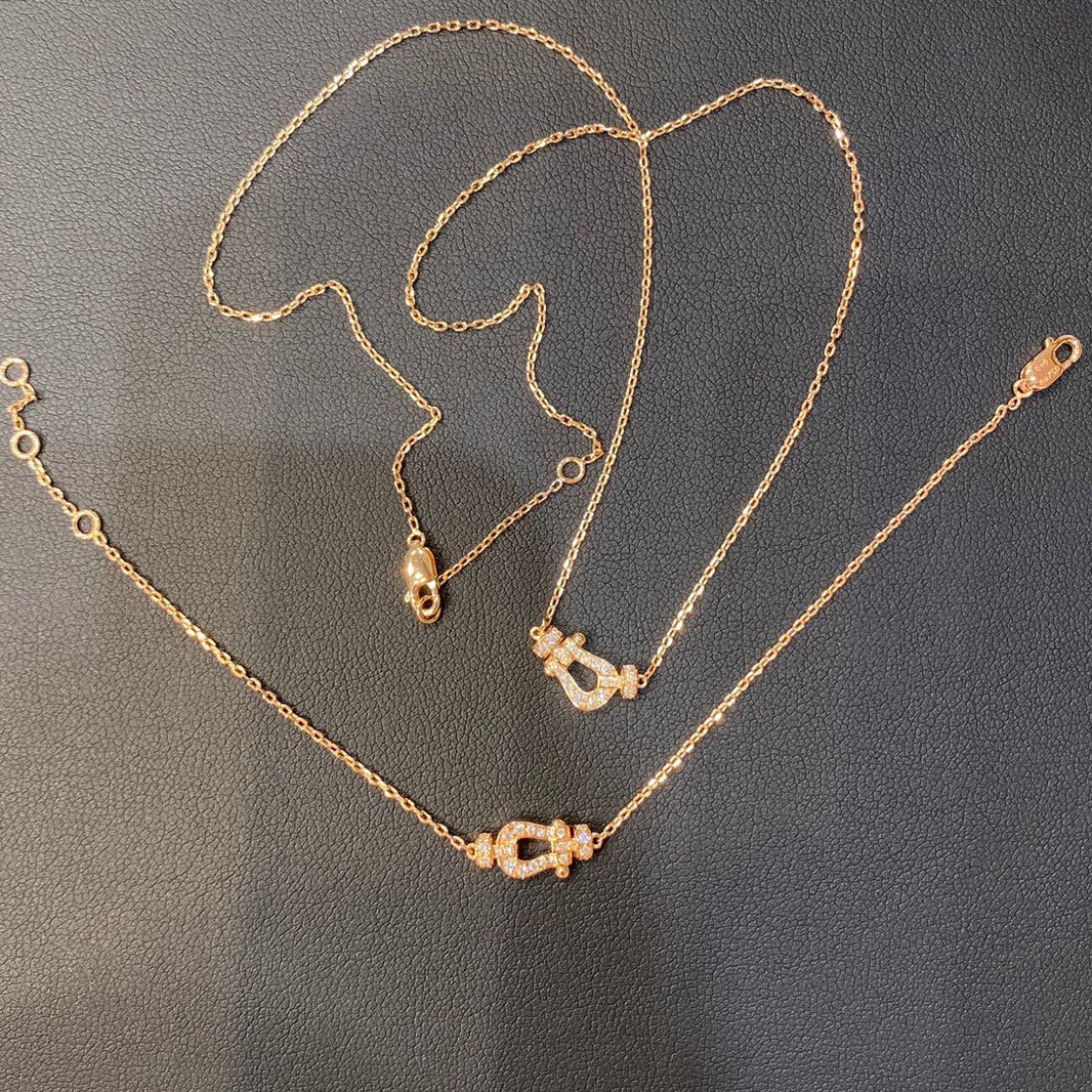 [LUCKY LOVE]FORCE 10 DIAMOND PINK GOLD NECKLACE MINI MODEL