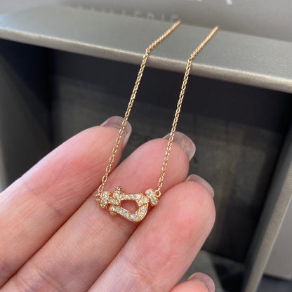[LUCKY LOVE]FORCE 10 DIAMOND PINK GOLD NECKLACE MINI MODEL