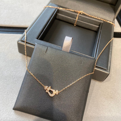 [LUCKY LOVE]FORCE 10 DIAMOND PINK GOLD NECKLACE MINI MODEL