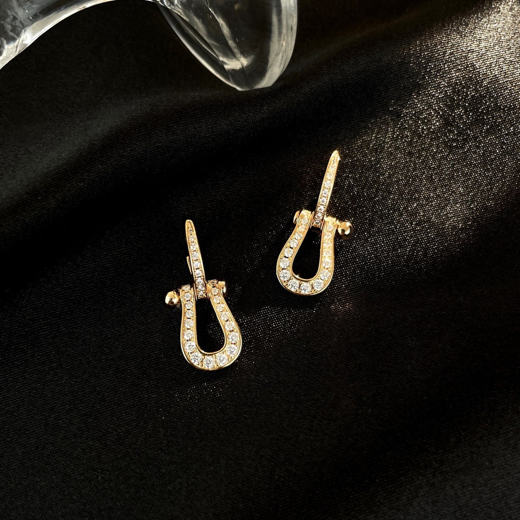 [LUCKY LOVE]FORCE 10 FULL DIAMOND DROP EARRINGS MEDIUM MODEL