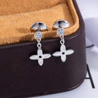 [LUCKY LOVE]VIDYLLE SILVER DIAMOND MINI DROP EARRINGS