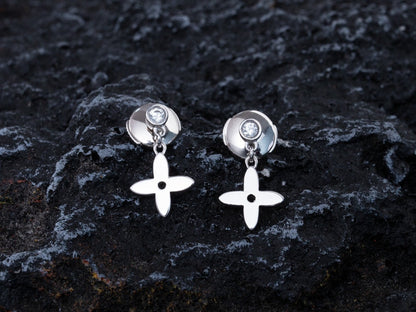 [LUCKY LOVE]VIDYLLE SILVER DIAMOND MINI DROP EARRINGS