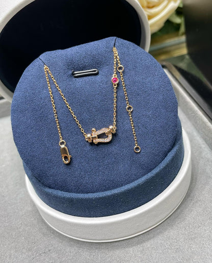 [LUCKY LOVE]FORCE 10 DIAMOND PINK GOLD NECKLACE