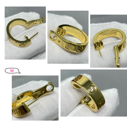 [LUCKY LOVE]LOVE 5.5MM 1 DIAMOND EARRINGS