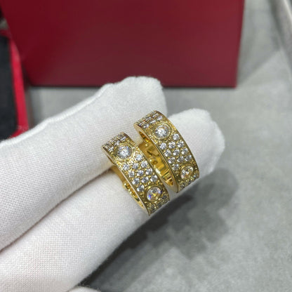 [LUCKY LOVE]LOVE 5.5MM DIAMOND PAVED EARRINGS