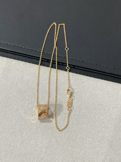 [LUCKY LOVE]LIENS EVIDENCE DIAMOND PAVED NECKLACE