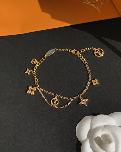 [LUCKY LOVE]LUCKY LOVEING PINK GOLD MOP BRACELET