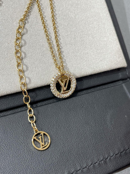 [LUCKY LOVE]BY NIGHT DIAMOND PAVED NECKLACE