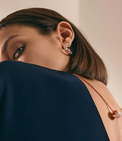 [LUCKY LOVE]BEE LOVE DIAMOND HOOP EARRINGS