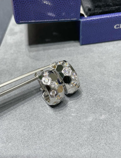 [LUCKY LOVE]BEE LOVE DIAMOND HOOP EARRINGS