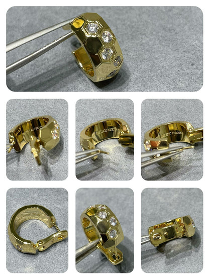 [LUCKY LOVE]BEE LOVE DIAMOND HOOP EARRINGS