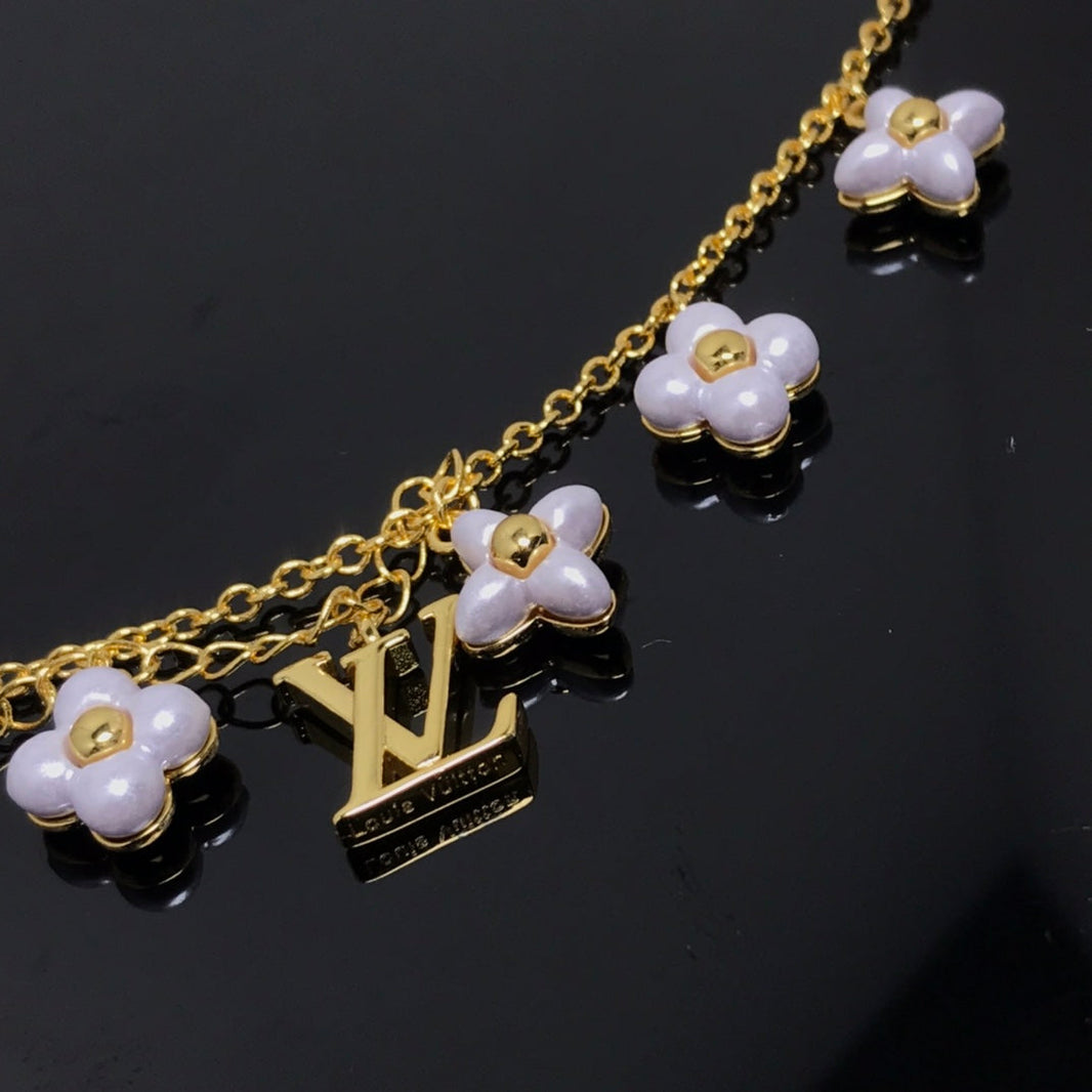 [LUCKY LOVE]LOGO 6 MOTIF STAR AND SUN GOLD BRACELET