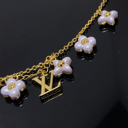 [LUCKY LOVE]LOGO 6 MOTIF STAR AND SUN GOLD BRACELET