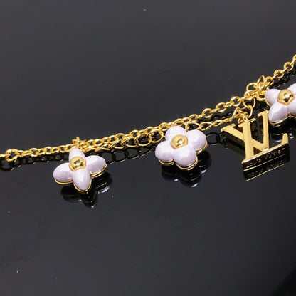 [LUCKY LOVE]LOGO 6 MOTIF STAR AND SUN GOLD BRACELET