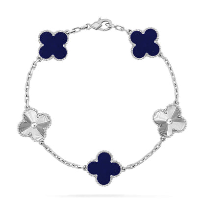 [LUCKY LOVE]CLOVER 5 MOTIF LAPIS LAZULI BRACELET COLLECTION