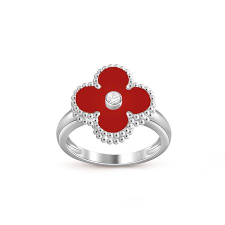 [LUCKY LOVE]CLOVER SILVER DIOMND RING COLLECTION