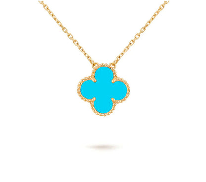 [LUCKY LOVE]CLOVER 15MM SINGLE FLOWER NECKLACE COLLECTION